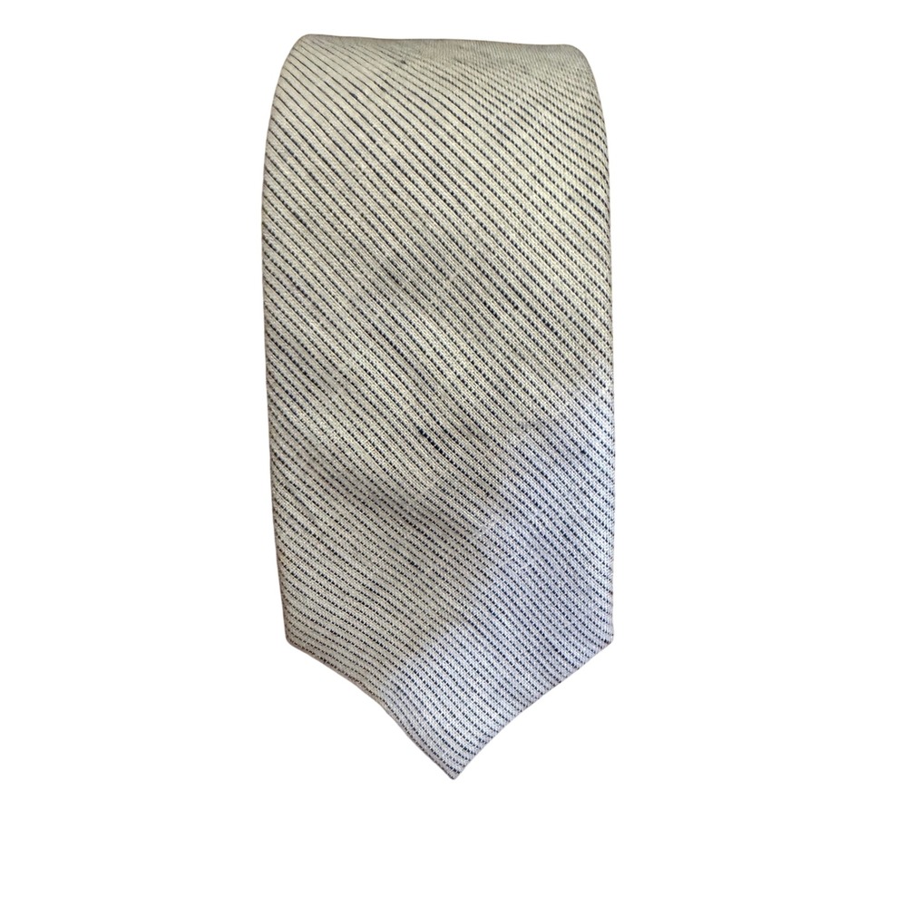 J.Crew Outlet Striped Tie Mens Cotton Linen Blend Business Preppy